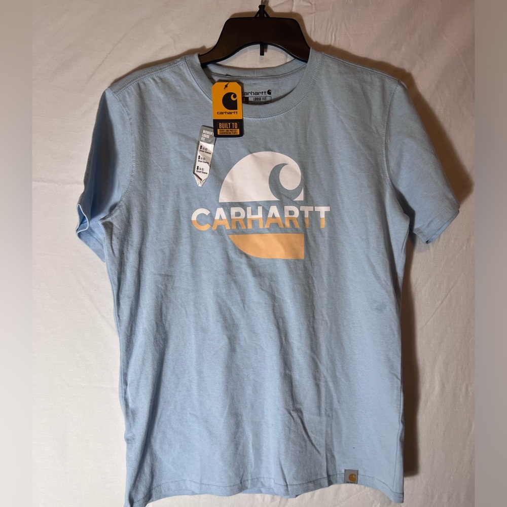 Women’s new baby blue Carhartt shirt size S